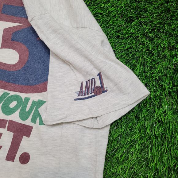 Vintage 90s AND 1 Trash Talk Tee Mens M USA Streetball Basketball - Picture 7 of 16